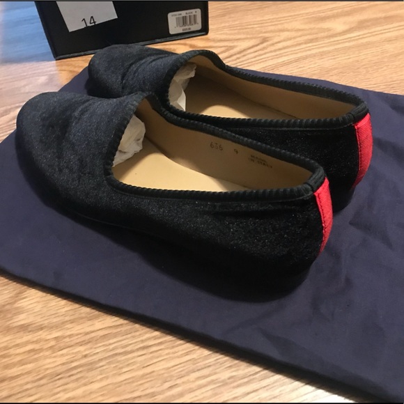 del toro black velvet slipper